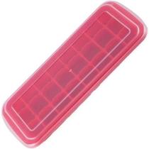 Forma De Gelo Silicone Com Tampa 24 Cubos Frutas Chocolate