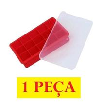 Forma De Gelo Silicone Com Tampa De Silicone 12X19X4Cm Fácil E Prático De Desenformar Multiuso