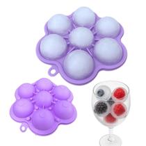 Forma de Gelo Silicone Esfera Drink Whisky Molde Redondo Cha Reutilizável Flexível