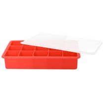 Forma de Gelo Silicone Flexivel Com Tampa 15 Cubos Sem BPA