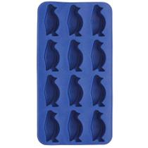 Forma De Gelo Silicone Fléxivel Desenho De Pinguim Azul Forma De Gelo Silicone Fléxivel Desenho De Pinguim Azul