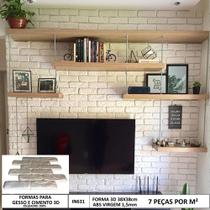 Forma de Gesso 3d Montada Tijolinho Rústico 38x38 Abs Molde Gesso/cim Forma de Gesso 3d Montada Tijolinho Rústico 38x38 Abs Molde Gesso/cim