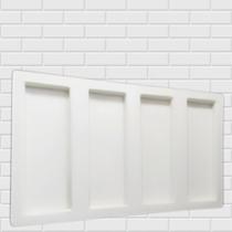 Fôrma de Gesso 3d Tijolinho Bricks Liso 25x8cm ABS 2mm Molde Para Gesso/Cimento 3d
