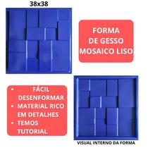 Forma De Gesso Modelo Mosaico Liso 3D 38x38cm Formas p/ Gesso Decoração 3D Envios em até 24h Uteis