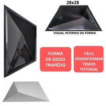 Forma De Gesso Modelo Trapézio 3D 40x20x20cm Formas p/ Gesso Decoração 3D Envios em até 24h Uteis