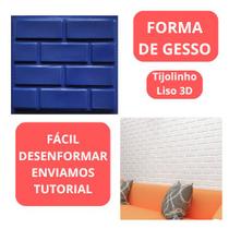 Forma De Gesso Tijolinho Liso 3d 30x30cm Formas p/ Gesso Decoração 3D Envios em até 24h Uteis