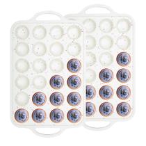 Forma de muffin AOTASO, mini antiaderente de silicone, 24 xícaras com moldura, 2 unidades