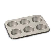 Forma de muffin Cuisinart Chef's Classic, antiaderente, 6 xícaras, Jumbo de 14 cm