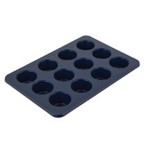 Forma de muffin KitchenAid de 12 xícaras de aço aluminizado antiaderente azul