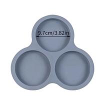 Forma De Ovo Redonda Antiaderente De Silicone Para Air Fryer Com 3 Cavidades, Utensílio Para