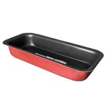 Forma de Pão Antiaderente Starflon 30cm x 12cm Cor Cereja