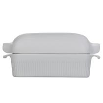 Forma de Pão com Tampa Refratária 29 cm Branca 1,1 L Germer
