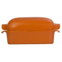 Forma de Pão com Tampa Refratária 29 cm Laranja 1,1 L Germer