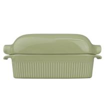 Forma de Pão com Tampa Refratária 29 cm Verde Chá 1,1 L