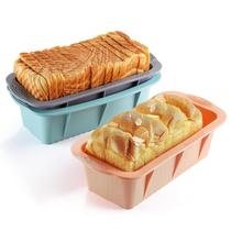 Forma de pão de silicone MONGSEW, 3 unidades, assadeira antiaderente