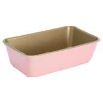 Forma de pão Paris Hilton antiaderente em aço carbono 23x13cm rosa