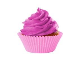 Forma de Papel Lisa Cupcake 45 Unidades Rosa Forminha para Forno