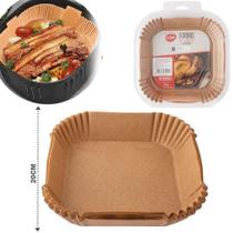 Forma De Papel Quadrado Descartavel Para Air Fryer Fritadeira Eletrica 50 Pecas 20cm Forma De Papel Quadrado Descartavel Para Air Fryer Fritadeira Eletrica 50 Pecas 20cm