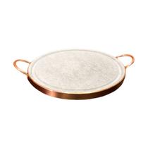 Forma de Pedra Sabão Alça de Cobre para Pizza e Carne - 27cm - Full Economize