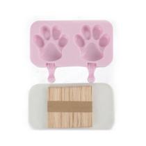 Forma de Picolé Em Silicone Patas 2 Cavidades E 50 Palitos - Kehome