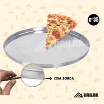 Forma De Pizza 35cm Borda Reforçada Alumínio Continental