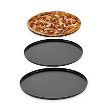 Forma de Pizza Antiaderente Assadeira Redonda 30 35 e 40cm - DONA CHEFA