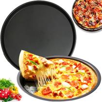 Forma De Pizza Assadeira Antiaderente 36cm Aço Carbono Forma De Pizza Assadeira Antiaderente 36cm Aço Carbono