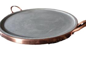 Forma de pizza de pedra sabão de 35 cm de diâmetro por 2 cm de altura