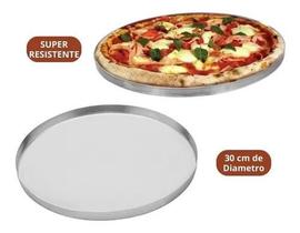 Forma De Pizza Grande Assadeira Redonda De Alumínio 30cm