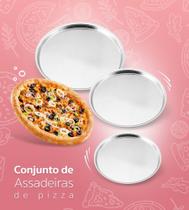 Forma de Pizza Jogo com 3 Tamanhos