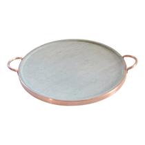 Forma de Pizza Pedra Sabão Gigante 42 cm Cobre Forma de Pizza Pedra Sabão Gigante 42 cm Cobre