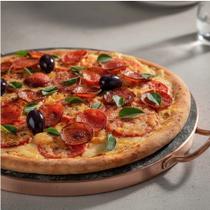 Forma de Pizza Pedra Sabão Grande 27 cm (cobre) - SÃO JOSÉ Forma de Pizza Pedra Sabão Grande 27 cm (cobre) - SÃO JOSÉ