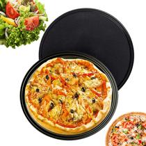 Forma De Pizza Redonda Bandeja Antiaderente Resistente 36 cm