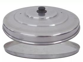 Forma De Pizza + Tampa Abafador Em Aluminio 35cm