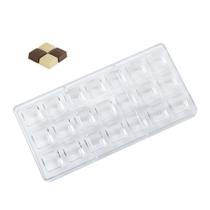 Forma De Plástico - Bombom Quadrado - 27,5x13,5x2cm - 1 unidade - Silver Plastic - Rizzo