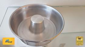 Forma de Pudim 2,8 L, modelo 24 em Alumínio Polido.