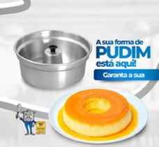 Forma de Pudim Alta com Pegador 24cm Alumínio Reforçado Duplo