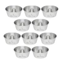 Forma De Pudim Bolo Redonda Com Furo 13 x 6 cm Altura Kit 10 Peças