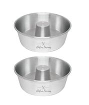 Forma De Pudim Bolo Suíça Com Furo 22x8 Redonda Kit 2 Peças