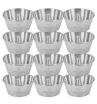 Forma De Pudim Bolo Vulcão 12x6x8cm Em Alumínio Kit Com 12 Peças