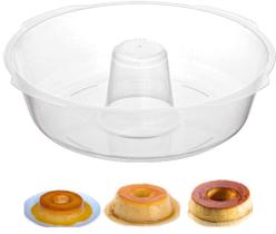 Forma De Pudim e Bolo Redonda Para Microondas Cristal 1650ml - Santana