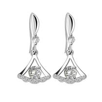 Forma de saia de brinco de zircão de gota delicada para presente de jóias de moda feminina