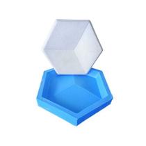 Forma de Silicone 100% Alta Qualidade para Gesso ou Cimento 3D Hexagonal 15x15 cm Texturizada