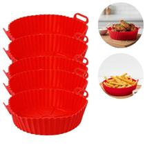 Forma de Silicone 16cm Redonda Antiaderente Para Air Fryer Forma de Silicone 16cm Redonda Antiaderente Para Air Fryer