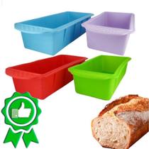 Forma de Silicone 25cm p/ Pão e Bolo Retangular Antiaderente Forma de Silicone 25cm p/ Pão e Bolo Retangular Antiaderente