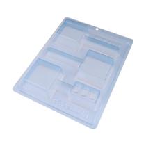 Forma de silicone 3 partes pirulito pão de mel quadrado médio código 9817 Bwb