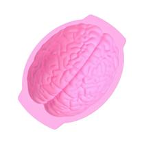 Forma De Silicone 3D Cérebro Humano Para Bolo De Halloween, Assadeira Para Decoração Com Resina