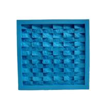 Forma de Silicone 3D para Gesso ou Cimento Modelo Spaccatto 27,5x28,5 cm Textura Pedras Invertidas