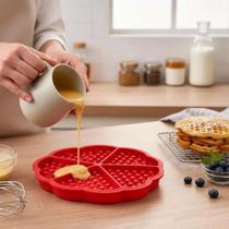 Forma de Silicone 5 Divisórias Multiuso Waffle Doces Salgados Perfeita Ovos Fritos Panquecas Chocolate Culinária Cozinha Forma de Silicone 5 Divisórias Multiuso Waffle Doces Salgados Perfeita Ovos Fritos Panquecas Chocolate Culinária Cozinha