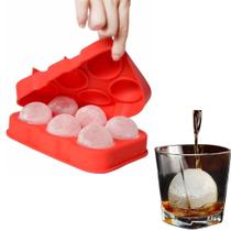 Forma de Silicone 6 Bolas Esferas Grande Gelo Drink Bar Whisky Bebidas Bartender